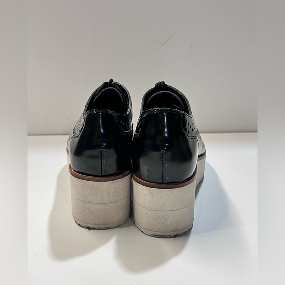 ELK the LABEL Black patent leather Derby lace up platform Oxford size 8. - Picture 5 of 9